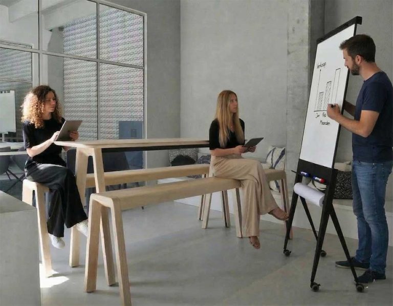 Design Flipchart für moderne Präsentationen und kreative Meetings Schönes Flipchart-Whiteboard für den Besprechungsraum